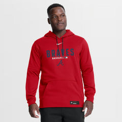 Atlanta Braves Nike Authentic Collection Therma-FIT Hoodie - Red Hoodies