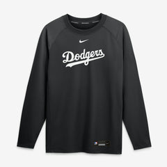 Los Angeles Dodgers Nike Authentic Collection Game Time Raglan Long Sleeve T-Shirt - Black T-shirts