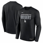Los Angeles Dodgers Nike Authentic Collection Legend Dri-FIT Long Sleeve T-Shirt - Black T-shirts