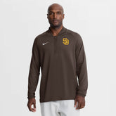San Diego Padres Nike Authentic Collection Dri-FIT Raglan Half-Zip Pullover - Brown Pullover