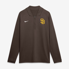 San Diego Padres Nike Authentic Collection Dri-FIT Raglan Half-Zip Pullover - Brown Pullover