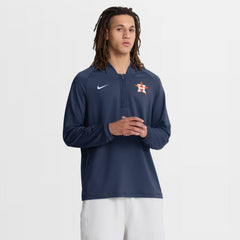 Houston Astros Nike Authentic Collection Dri-FIT Raglan Half-Zip Pullover - Navy Pullover