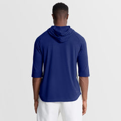 Los Angeles Dodgers Nike Authentic Collection Flux Dri-FIT Raglan 3/4-Sleeve Hooded T-Shirt - Gray T-shirts