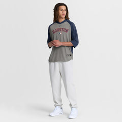 Houston Astros Nike Authentic Collection Flux Dri-FIT Raglan 3/4-Sleeve Hooded T-Shirt - Gray T-shirts