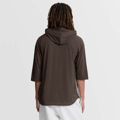 San Diego Padres Nike Authentic Collection Flux Dri-FIT Raglan 3/4-Sleeve Hooded T-Shirt - Gray T-shirts
