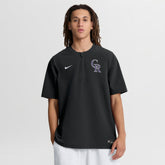 Colorado Rockies Nike Authentic Collection Dri-FIT Quarter-Zip Windshirt - Black