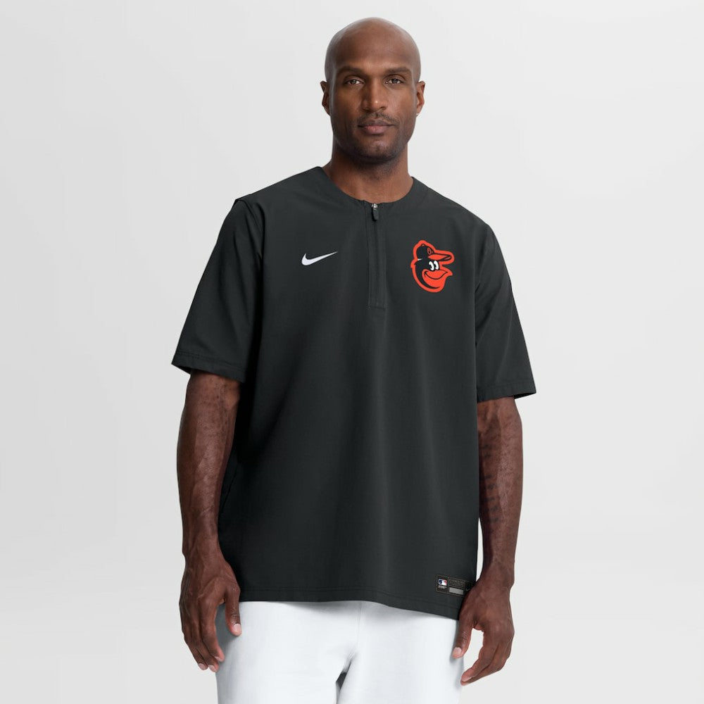 Baltimore Orioles Nike Authentic Collection Dri-FIT Quarter-Zip Windshirt - Black