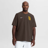 San Diego Padres Nike Authentic Collection Dri-FIT Quarter-Zip Windshirt - Brown