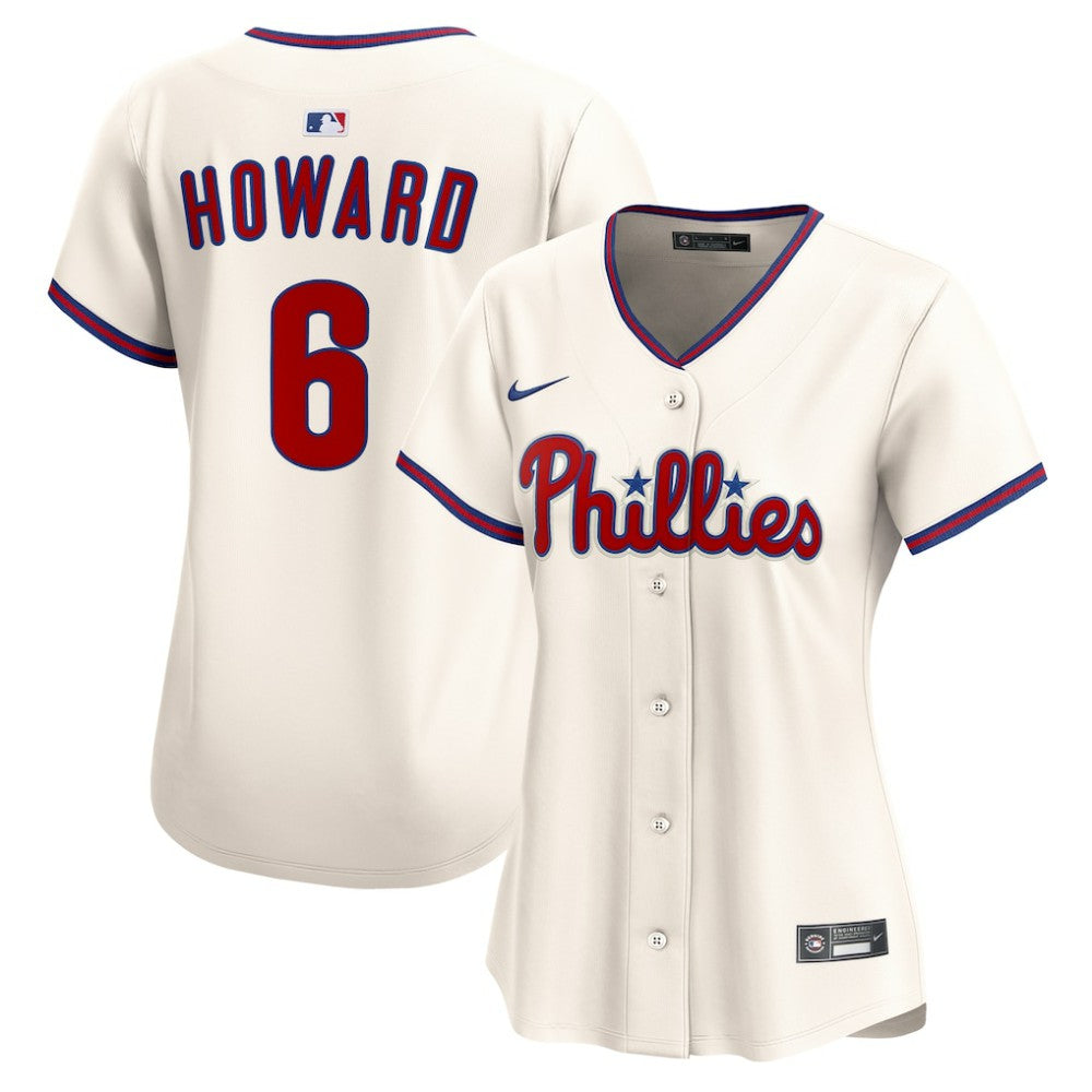 MLB Ryan Howard Philadelphia Phillies Nike Women's Alternate 2 Limited Jersey?¨C Cream