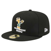 Milwaukee Bucks Core Logo 59FIFTY Fitted Hat Black