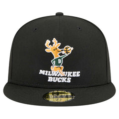 Milwaukee Bucks Core Logo 59FIFTY Fitted Hat Black