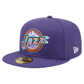 Utah Jazz Core Logo 59FIFTY Fitted Hat Purple