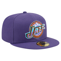 Utah Jazz Core Logo 59FIFTY Fitted Hat Purple