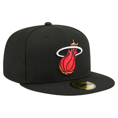 Miami Heat Core Logo 59FIFTY Fitted Hat Black