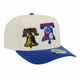 Philadelphia 76ers Illustrated Mascot 2-Toned Pre-Curved A-Frame 9FIFTY Adjustable Hat Cream