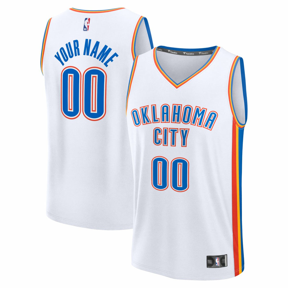 NBA Oklahoma City Thunder Fast Break Custom Jersey - Association Edition - White