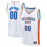 Oklahoma City Thunder Fast Break Custom Jersey Association Edition White