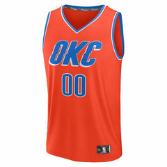 NBA Oklahoma City Thunder Youth Fast Break Custom Jersey - Statement Edition - Orange