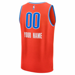 NBA Oklahoma City Thunder Youth Fast Break Custom Jersey - Statement Edition - Orange