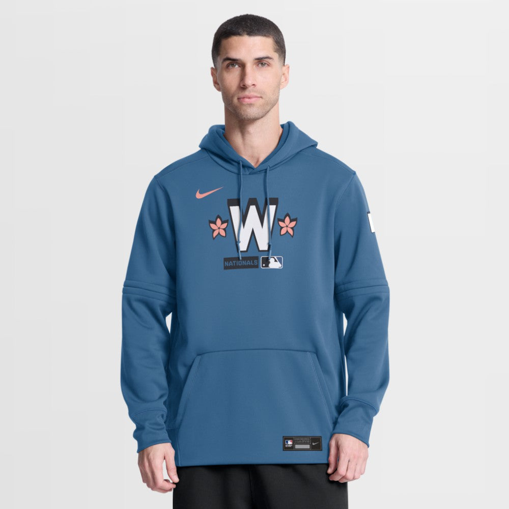 Washington Nationals Nike Authentic Collection City Connect Therma-FIT Hoodie - Blue Hoodies