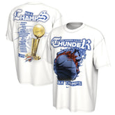 Oklahoma City Thunder Unisex 2025 NBA Finals Champions Celebration Parade Roster T-Shirt White