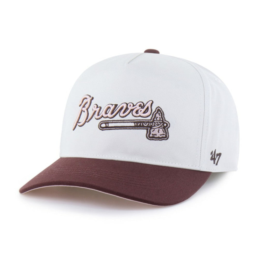 Atlanta Braves '47 Unisex Love Letter Adjustable Hitch Hat - Stone/Burgundy Hats
