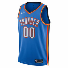 NBA Oklahoma City Thunder Unisex 2025 NBA Finals Patch Custom Swingman Jersey - Blue - Icon Edition