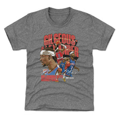 Shai Gilgeous-Alexander Oklahoma City Thunder 500 Level Youth Collage T-Shirt Gray