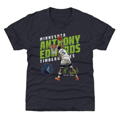 Anthony Edwards Minnesota Timberwolves 500 Level Youth Slant T-Shirt Navy