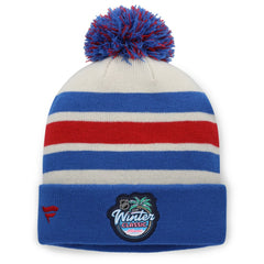 NHL New York Rangers Fanatics 2026 NHL Winter Classic Cuffed Pom Knit Hat - Cream/Blue