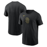 San Diego Padres Nike Color Pop T-Shirt - Black T-shirts