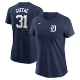 Riley Greene Detroit Tigers Nike Women's Cooperstown Collection Fuse Name & Number T-Shirt - Navy T-shirts