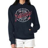 Houston Texans G-III 4Her by Carl Banks Women's Pinstripe Circle Fleece Pullover Hoodie Navy