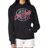Arizona Cardinals G-III 4Her by Carl Banks Women's Pinstripe Circle Fleece Pullover Hoodie Black