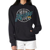 Jacksonville Jaguars G-III 4Her by Carl Banks Women's Pinstripe Circle Fleece Pullover Hoodie Black