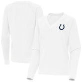Indianapolis Colts Antigua Women's Varsity Tri-Blend V-Neck Long Sleeve T-Shirt White
