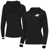 Carolina Panthers Antigua Women's Trek Raglan Pullover Hoodie Black