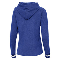 Indianapolis Colts Antigua Women's Trek Raglan Pullover Hoodie Heather Royal