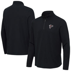 Atlanta Falcons Antigua Sync Tri-Blend Quarter-Zip Pullover Heather Black