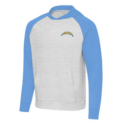 Los Angeles Chargers Antigua Urgent Pullover Hoodie Powder Blue/Gray