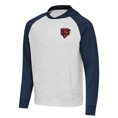 Chicago Bears Antigua Urgent Pullover Hoodie Heather Navy/Gray