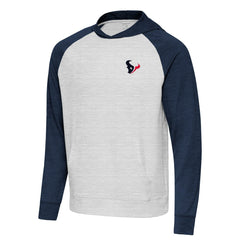 Houston Texans Antigua Urgent Pullover Hoodie Heather Navy/Gray