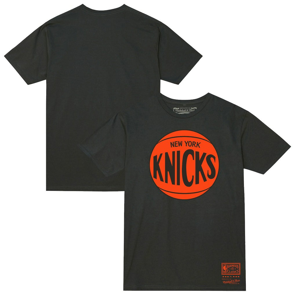 New York Knicks Unisex Hardwood Classics MVP Logo T-Shirt Heather Charcoal