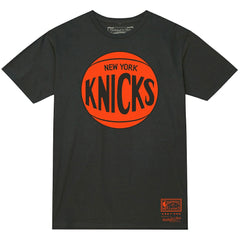 New York Knicks Unisex Hardwood Classics MVP Logo T-Shirt Heather Charcoal