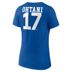 Shohei Ohtani Los Angeles Dodgers Women's Player Name & Number V-Neck T-Shirt - Royal T-shirts