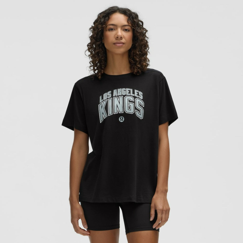 NHL Los Angeles Kings lululemon Women's All Yours Organic Cotton T-Shirt - Black