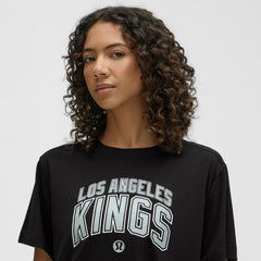 NHL Los Angeles Kings lululemon Women's All Yours Organic Cotton T-Shirt - Black