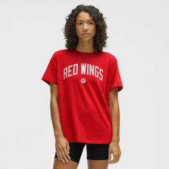 NHL Detroit Red Wings lululemon Women's All Yours Organic Cotton T-Shirt - True Red