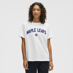 NHL Toronto Maple Leafs lululemon Women's All Yours Organic Cotton T-Shirt - White