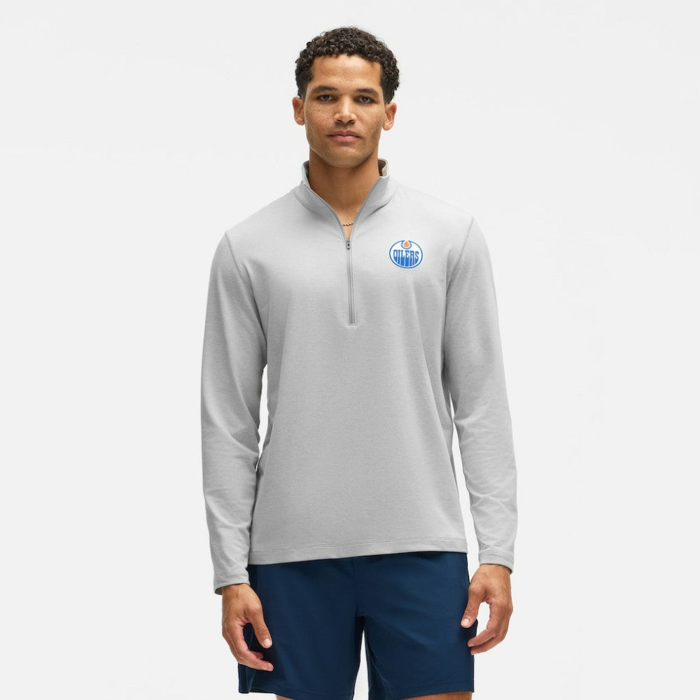 NHL Edmonton Oilers lululemon Soft Jersey Half-Zip Pullover - Heather Gray